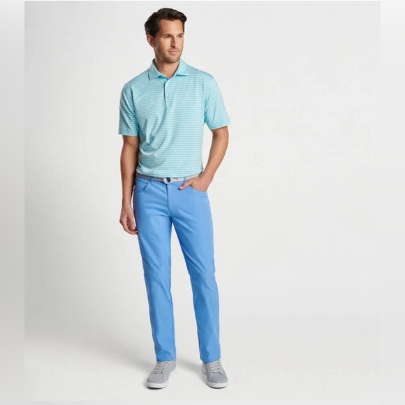 Peter Millar Crown EB66 Stretch Five Pocket Golf Pants BONN Blue Size 42x32 $160 - Picture 1 of 7